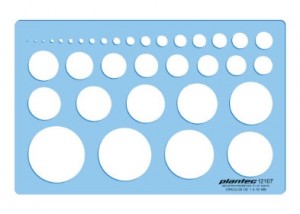 Plantilla de radios polares y circulos Plantec