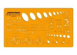 Plantilla mecánica de dibujo técnico