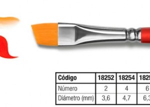 Pincel biselado fibra sintética